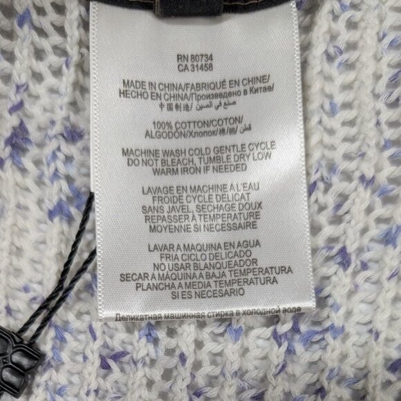 BCBG Maxazria Kiril Drop Needle Cardigan Chambray Womens Size Medium 100% Cotton - Picture 4 of 10